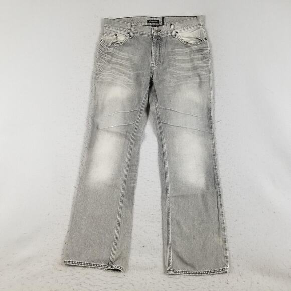 INC International Concepts Jeans Mens 33x32 Gray Amsterdam Eagle Cross Graphic - Picture 1 of 16
